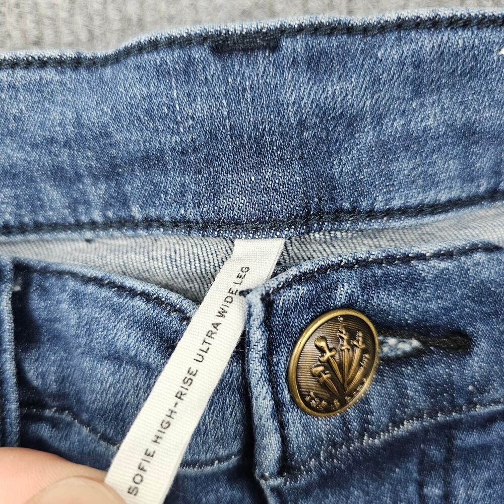 Rag & Bone Jeans Womens 28 Blue Sofie High Rise Ultra Wide Leg Stretch Baggy Y2K - Picture 6 of 8